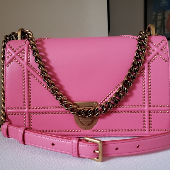 Sold Diorama pink medium gold stud bag handbag - Picture 5 of 7
